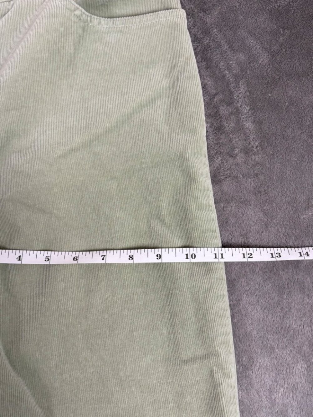 Charter Club Corduroy Pants Women's 10 Green Laura Fit Normcore Retro Academia - Picture 8 of 8